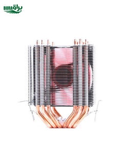 Desktop Computer 6 Copper Tube CPU Radiator Super Quiet Red Light 3-pin Single Fan