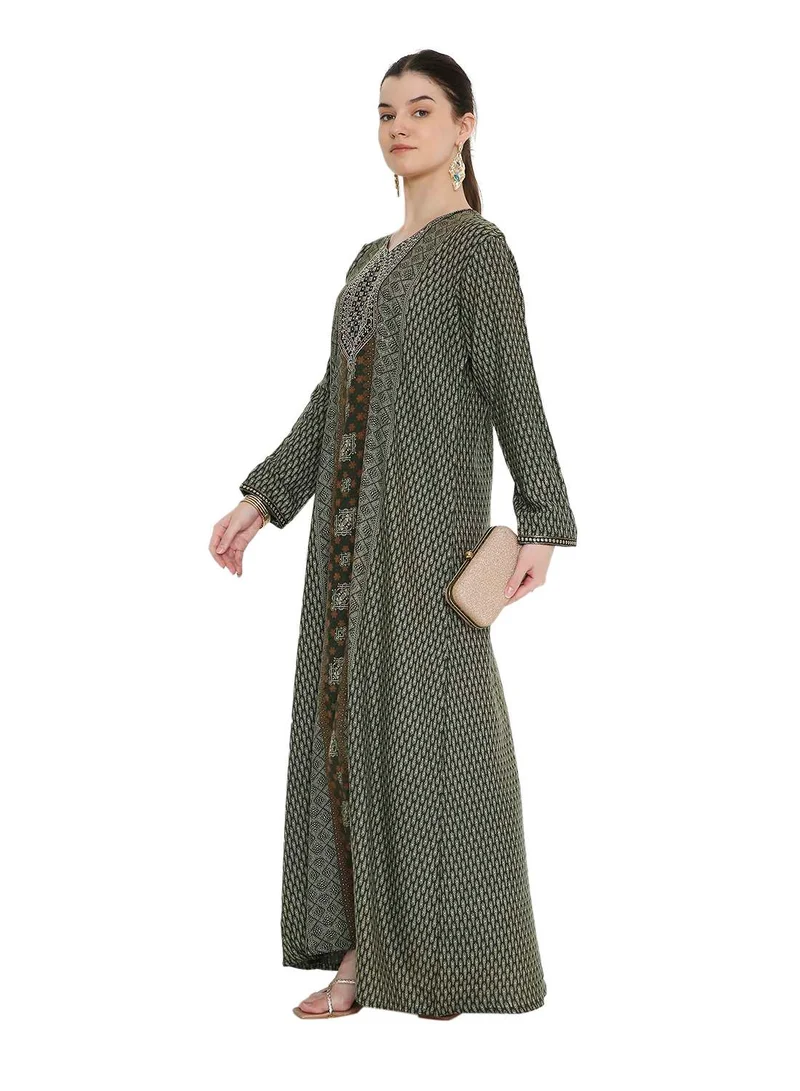 هانا آند سارا Rich and classic traditional long arabic kaftan jalabia  dress