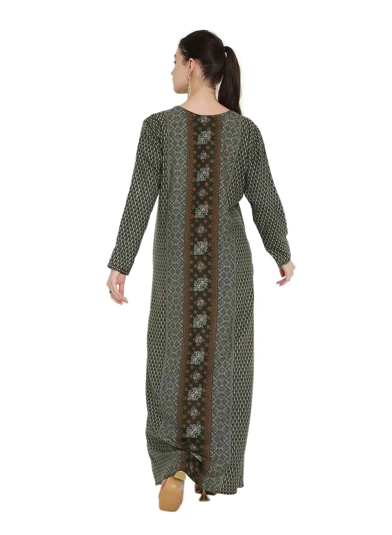 HANA & SARA Rich and classic traditional long arabic kaftan jalabia  dress