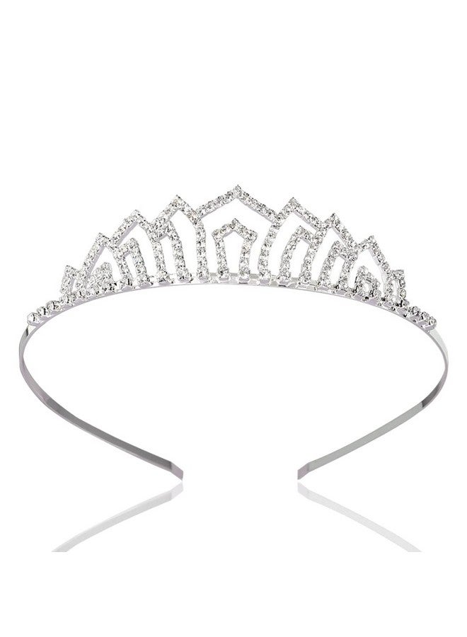 Kilshye Silver Tiaras Headband Wedding Bridal Crowns Princess Rhinestone Hairband Costume Hair Accessories For Women And Girls - Image 1