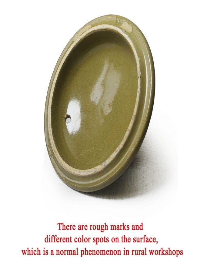 ZHCHSH Earthen Jar 2qt Casserole Dish Clay Hot Crock 2000ml with Lid Cooking Soup Ceramic Olive-green Crockpot - Image 4
