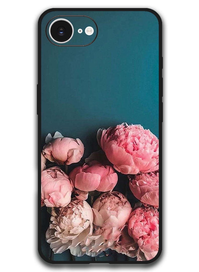 Theodor Case Compatible with Apple iPhone 17e / 16e 6.1 Inch Protection Shockproof Bumper Cover - Flowers - Image 1