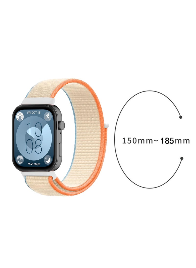 Harse - Sport Loop Band compatible with Huawei Watch Fit 3, designed as an adjustable nylon woven strap for men and women. Stretchy braided wristband that is breathable and comfortable - Image 1