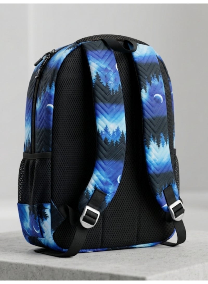 Large trendy school baded multizips bag backpack - Image 3