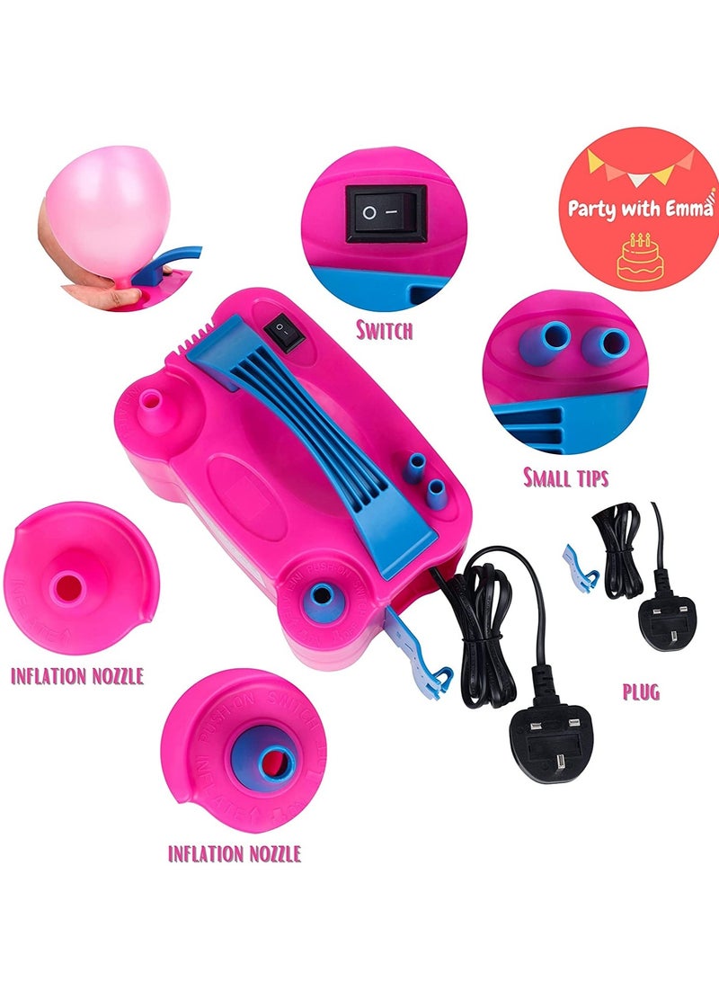 ELTRAZONE Electric Air Balloon Pump Multi Color Electric Balloon Pump Portable Air Blower Dual Nozzle Balloon Inflator for Fast and Easy Bulk Balloons Filling for Event and Party Decoration - Image 2