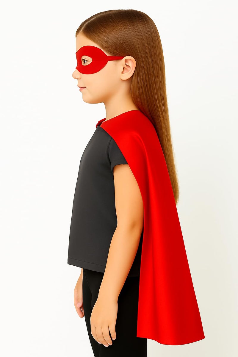 FancyDressWale Superhero plain capes for birthday return gift for kids (Red) - Image 5