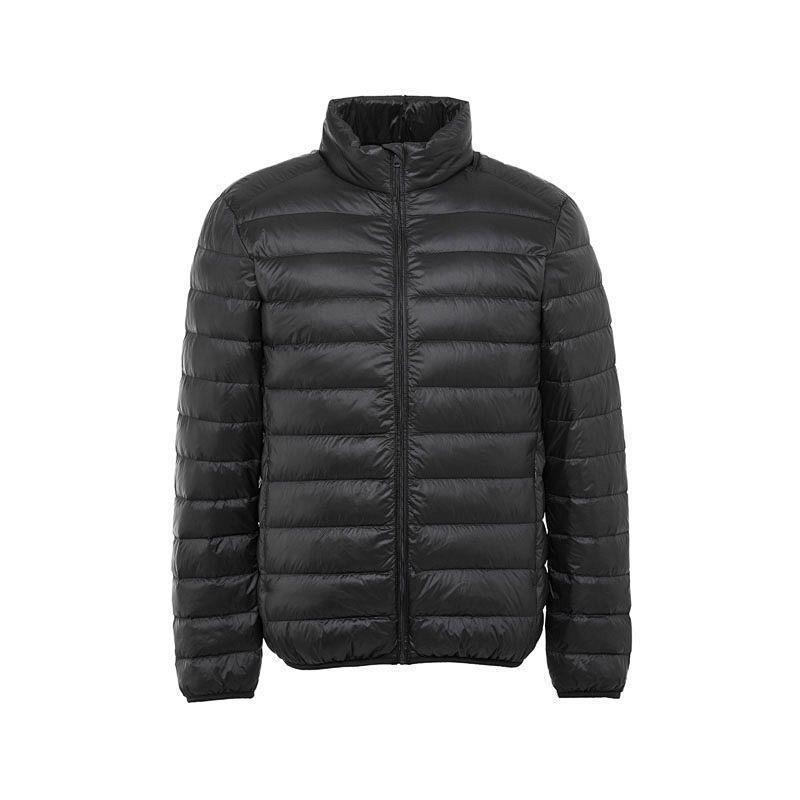 Lightweight Quilted Down Jacket for Boys Men's Black Collar 