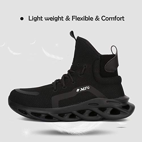 ORISTACO Work Safety Boots Breathable Lightweight Steel Toe Industrial Construction Landscaping Tennis Sneakers, 850 Black 36 - Image 2