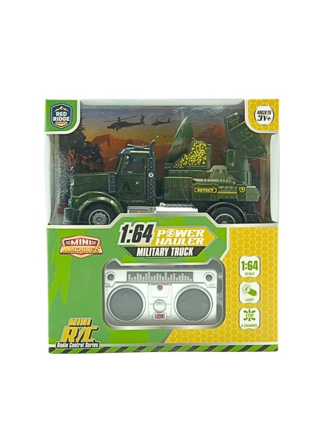 Mini Machines ماكينات ميني ميني R/C شاحنة عسكرية - رايدار | مقياس 1:64 | 4 قنوات | العمر 3 سنوات وما فوق - Image 5