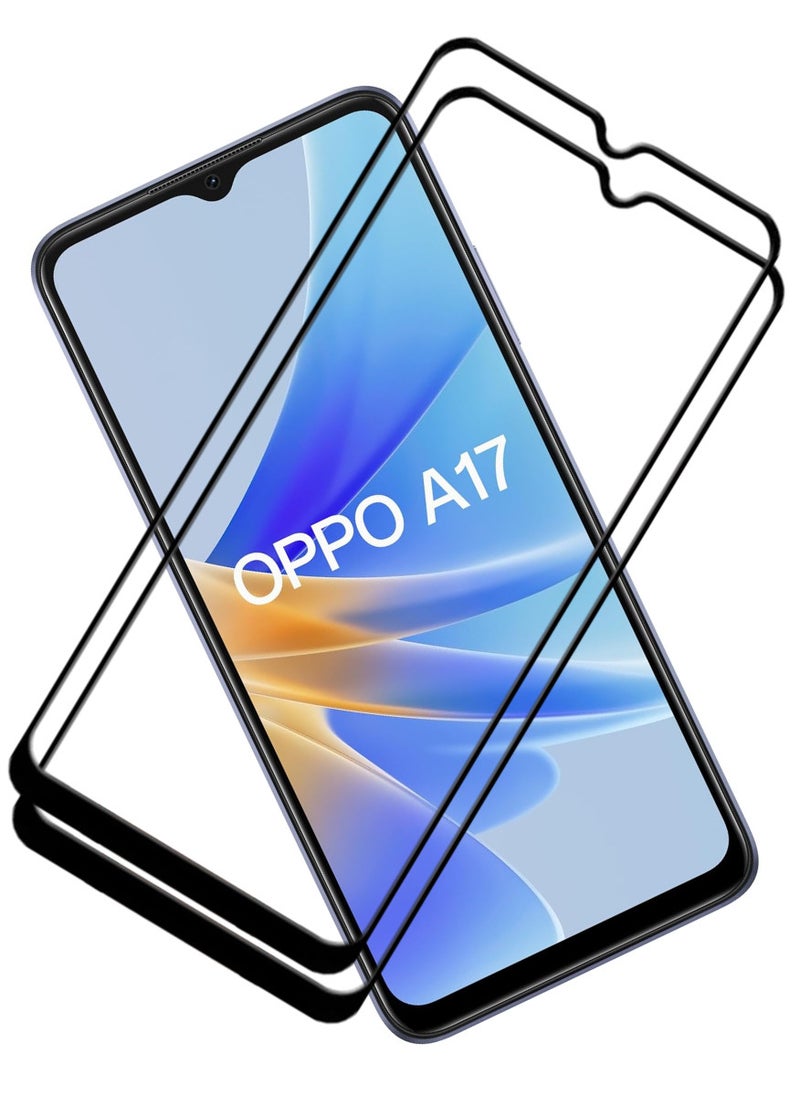 ACLIX 2 Pieces Antistatic ESD Dustproof Premium Quality High Definition Tempered Glass Screen Protector Designed For Oppo A17 - Image 1