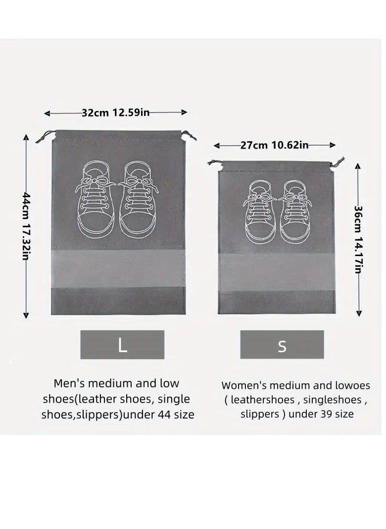PAMEER 5-PCS Travel Shoes Storage Bag, Dustproof Shoes Packing Bag, Portable Non-Woven Fabric Shoes Organizer, Multifunctional Dustproof Bag For Shoes, Size. 36 x 27cm  - Image 2
