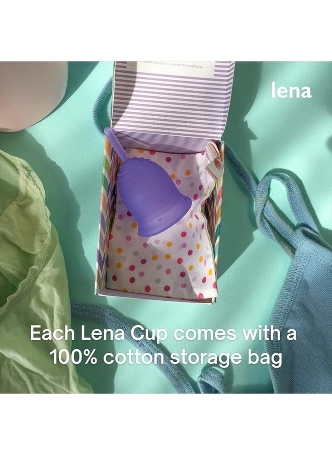 Sensitive Menstrual Cup - Reusable, Soft Silicone, Super Heavy Flow, Postpartum, Experienced User - Ideal Alternative to Tampons, Pads, Period Underwear - Period Solution - Large Clear - 1 Count