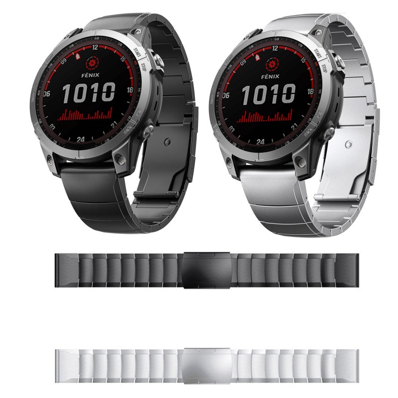 S-TOP For Garmin Descent MK 2 Titanium Alloy Quick Release 26mm Watch Band(Sliver) - Image 3
