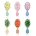 Goiio 6 Pieces Mini Wet Hair Brush, Travel Detangling Brush, for Most Hair Types, with Ease Knots Without Tears or Breakage, Multicolor - Image 2
