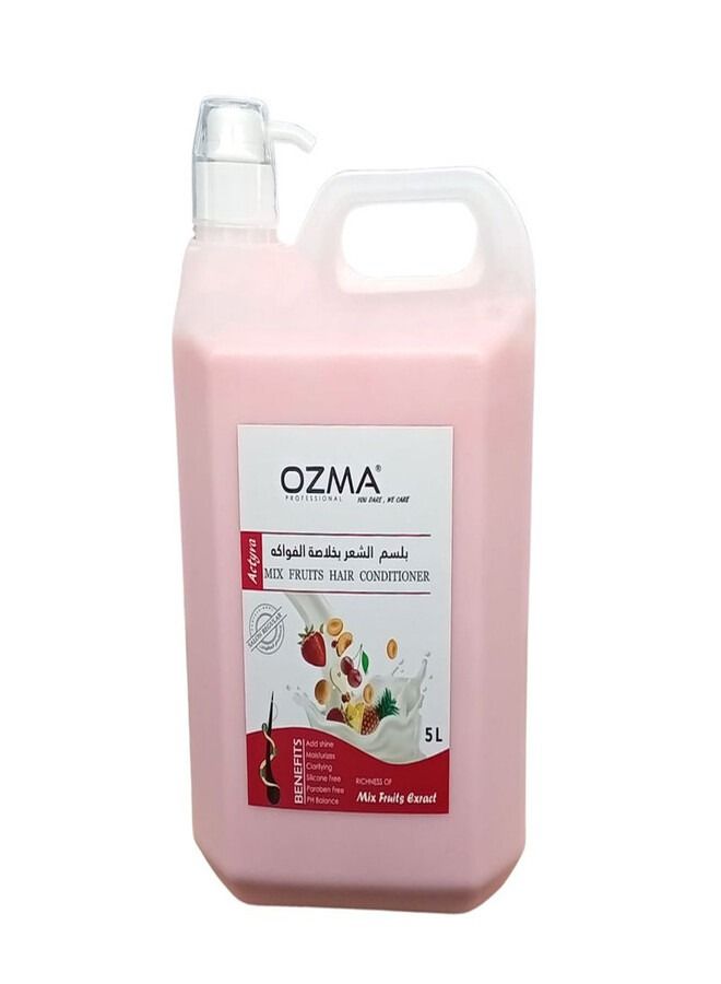 Ozma Professional بلسم أوزما المرطب للشعر. تركيبة مطورة. منشط- لكل أنواع الشعر. بخلاصة مزيج الفواكه 5 ليتر - Image 1