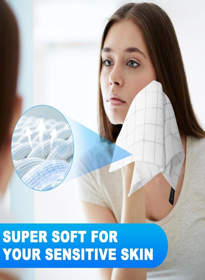 INFICRIME Wash Cloth 6 Pack 100% Cotton, Soft Absorbent Washcloths for Face, Body & Bathroom, Quick Dry Small Towels for Daily Use - Image 3