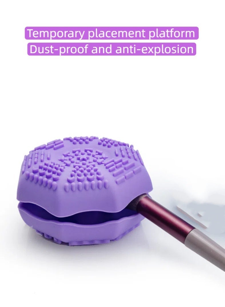New product! Silicone Makeup Brush Cleaner - Multi-Functional Cleaning Pad for Brushes, Sponges & Puffs, Non-Slip Beauty Tool for Daily Use - Image 3