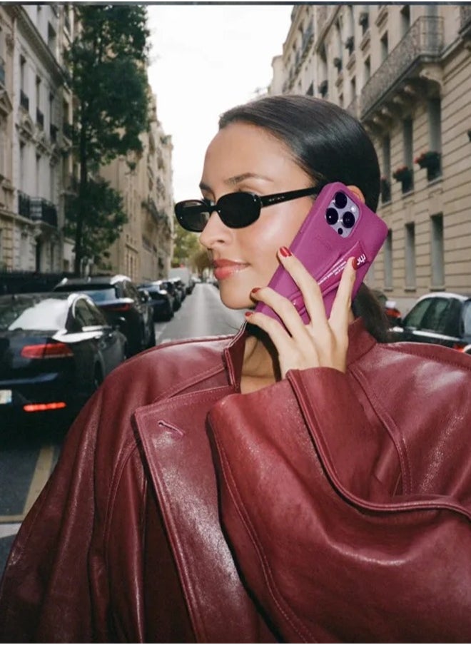 rhode - Peptide Lip Color Silicone Phone Case, Phone Back Adhesive Lip Holder, Liquid Silicone Camera Protection Case and Lip Balm Design, Suitable for IPhone 15 Pro - Raspberry Jelly ﻿ - Image 1