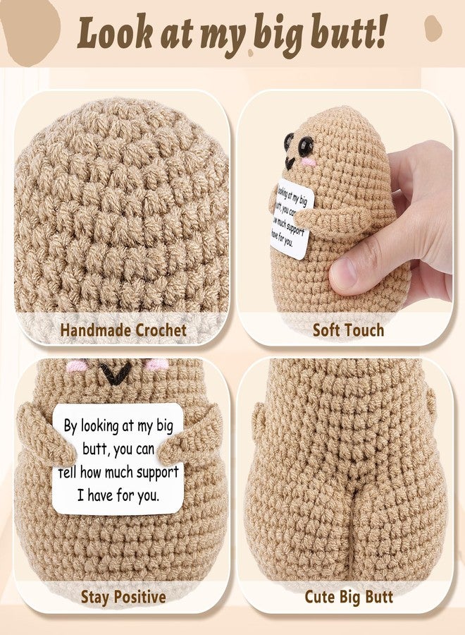 A AIFAMY Big Butt Potato Funny Crochet Potato with Positivity Affirmation Card for Hilarious Encouragement Gag Gifts - Image 3