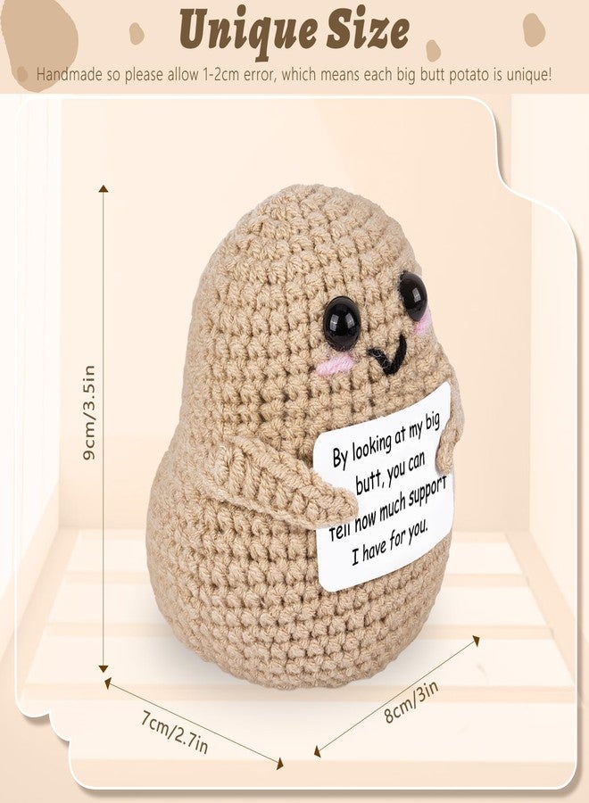 A AIFAMY Big Butt Potato Funny Crochet Potato with Positivity Affirmation Card for Hilarious Encouragement Gag Gifts - Image 2