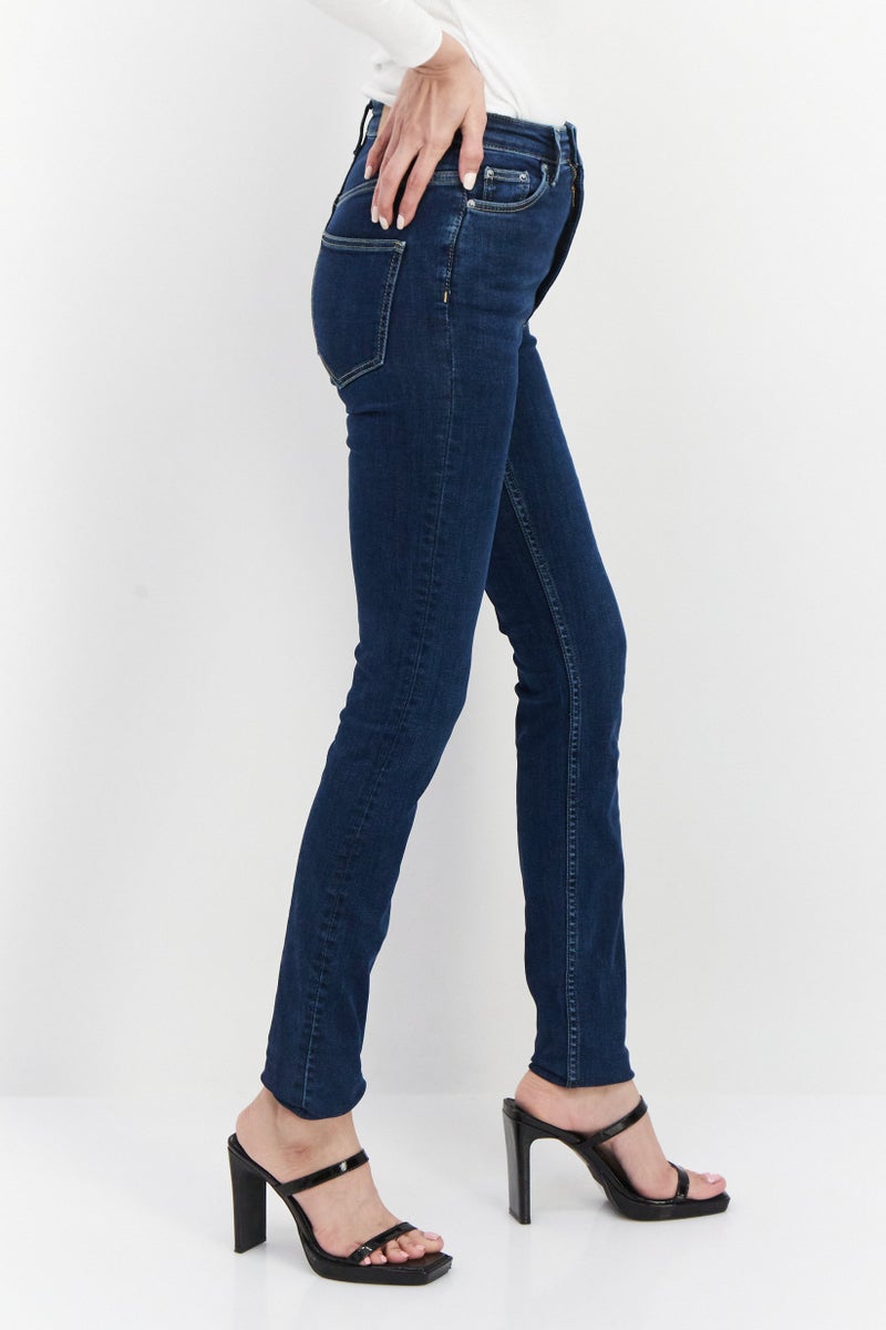 Weekday Women Skinny Fit Washed Stretchable Denim Jeans, Blue - Image 3