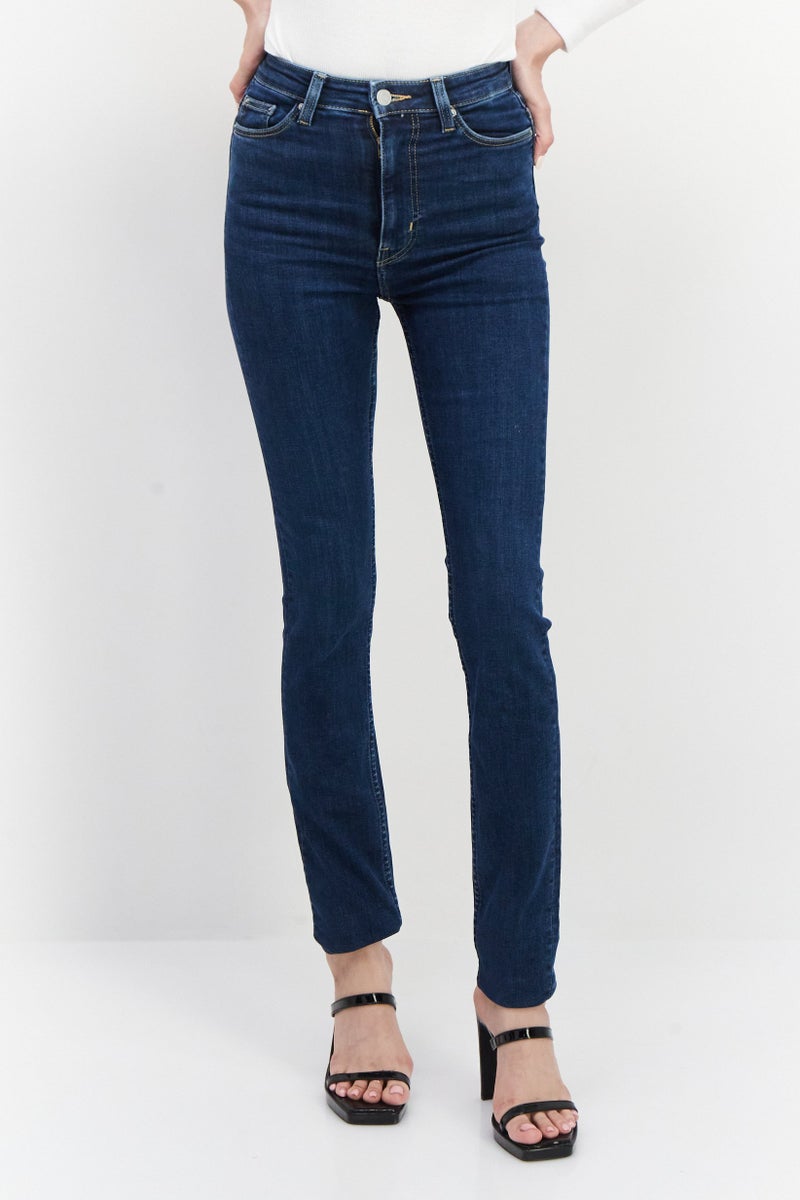 Weekday Women Skinny Fit Washed Stretchable Denim Jeans, Blue - Image 1