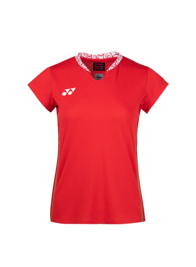 Yonex Yonex Badminton Jersey, National Team Battle Uniform, Women's Sports Short Sleeve, 20883cr, Diamond Red, Size O - Image 5