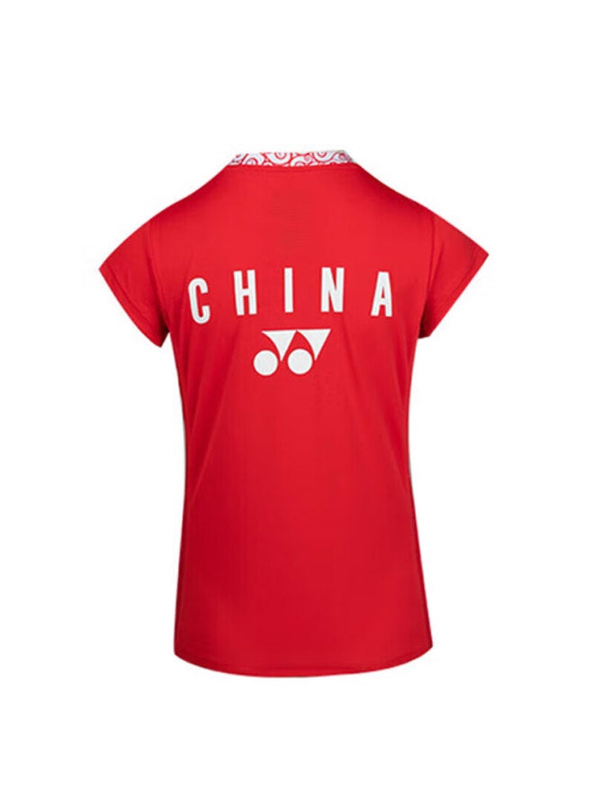 Yonex Yonex Badminton Jersey, National Team Battle Uniform, Women's Sports Short Sleeve, 20883cr, Diamond Red, Size O - Image 3