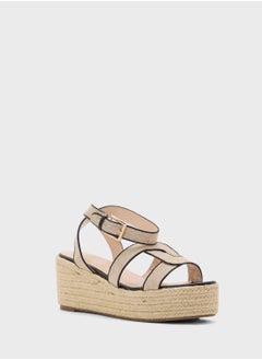 ELLA Ankle Strap Detail Wedge Sandal  - Image 2