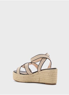 ELLA Ankle Strap Detail Wedge Sandal  - Image 3