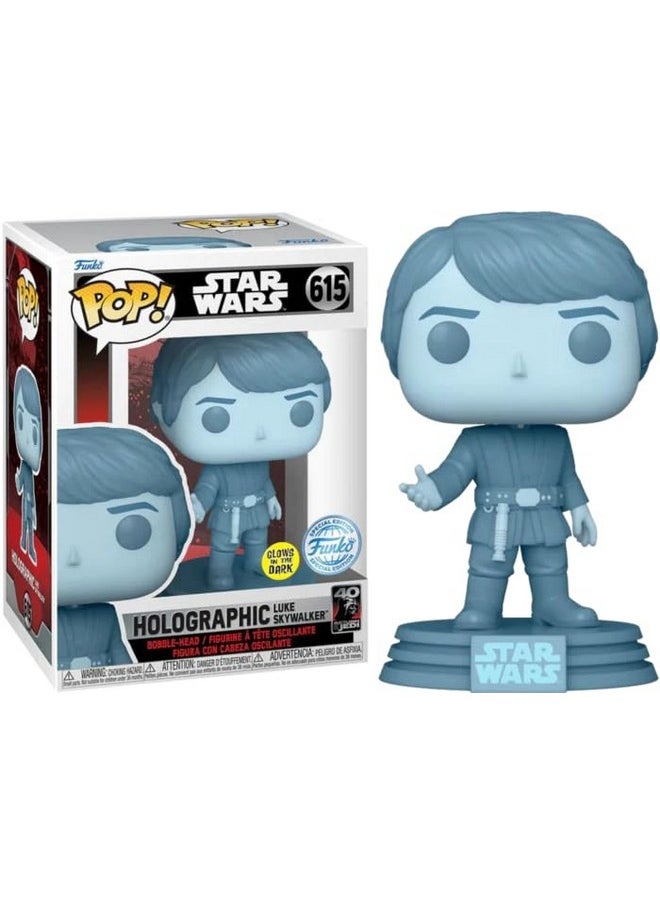 Funko Star Wars Episode Vi Return Of The Jedi Holographic Luke Skywalker 40Th Anniversary Glow In The Dark Funko Pop Vinyl…  - Image 3