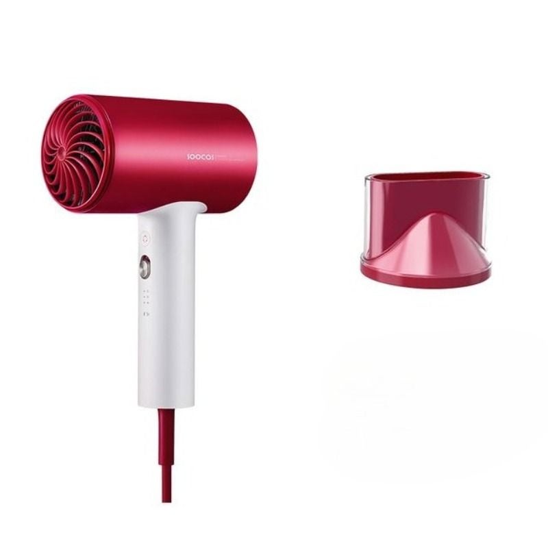 Soocas H5 Negative Ion Hair Dryer, Quick-Dry Foldable, 1800w, for Home and Travel, Red - Image 1