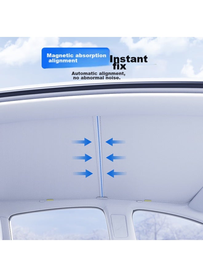 Baseus Compatible Sunshade For Tesla Model Y/3 Refreshed Version, Sunroof Cover, Sun Protection, Heat Insulation, Sunshade Panel - Image 4