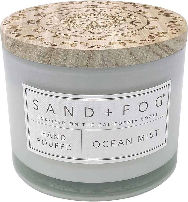 Sand + Fog Scented Candles | Ocean Mist | Soy Blend | Lead-Free Wicks | 12 oz - Image 1