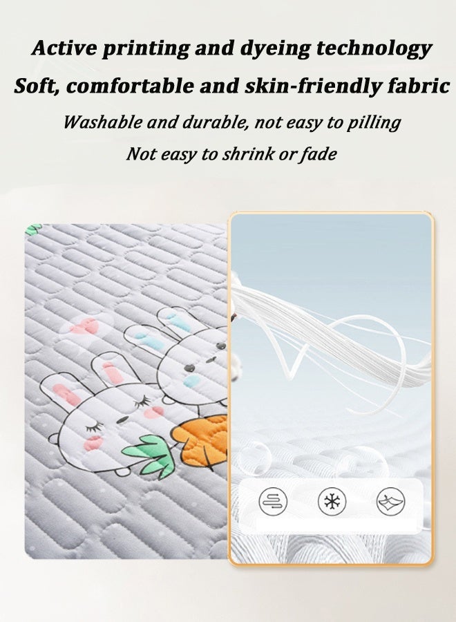 Vinnatsu 70x90cm/80×120cm Two Sizes Baby Diaper Pad Baby Changing Pads Baby Waterproof Bed Pad Bed Wetting Pads Washable Four Layers of Thick Water Absorption Kids Toddler Potty Training Pads Baby Wateproof Pad Mat for Pack Play/Crib Reusable Incontinence Underpads for Kids/Adult Grey  - Image 5