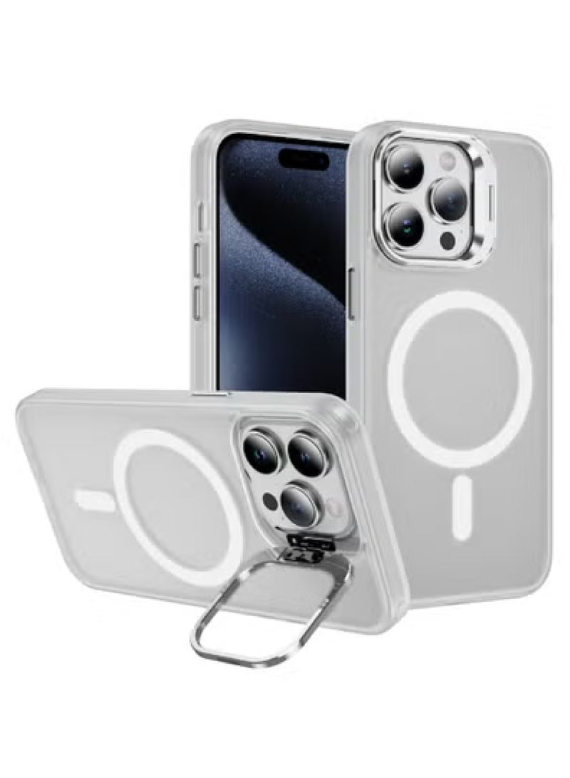 Rock Pow For iPhone 15 Pro Case Compatible with MagSafe Shock Proof-Grade Protective Case Built-In Stash Stand Phone Case Scratch-Resistant Back Cover Classic Series  - Image 1