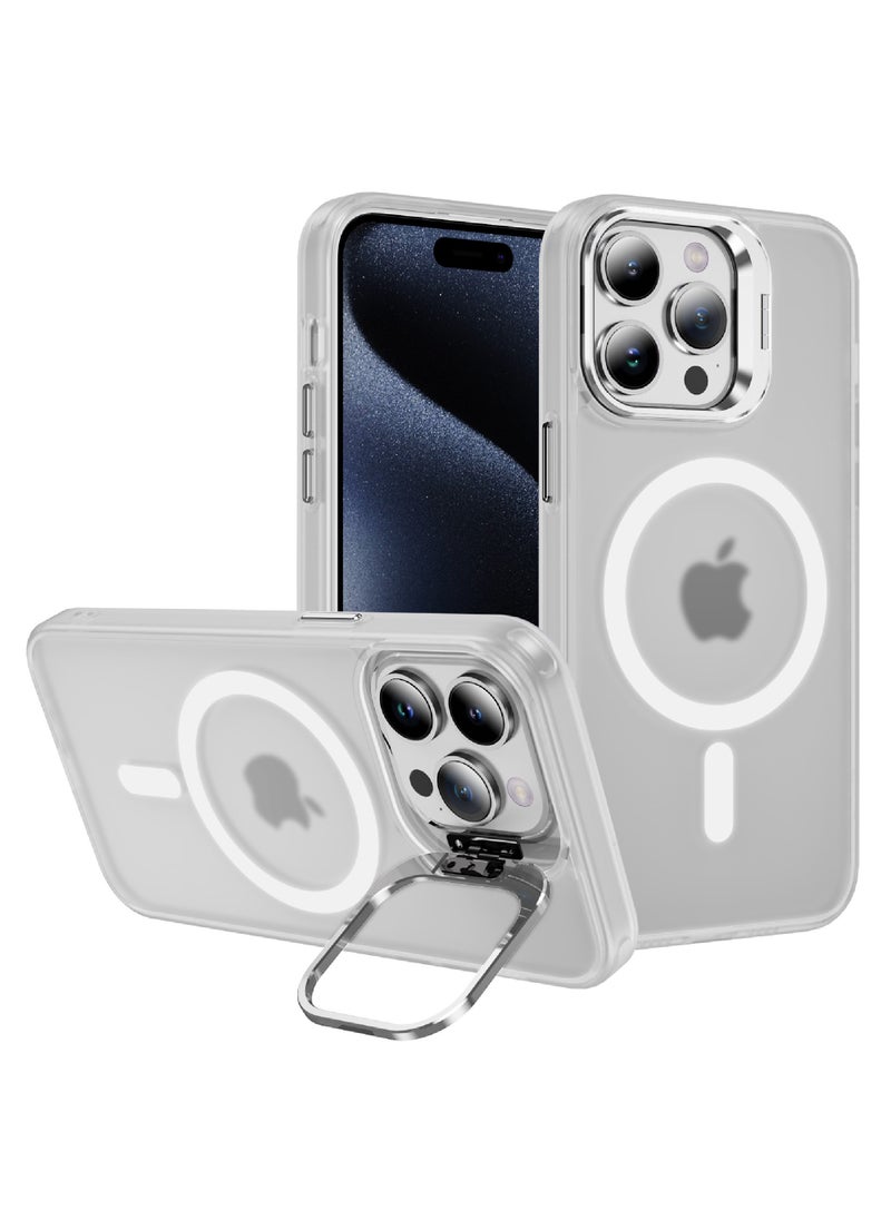 Rock Pow For iPhone 15 Pro Case Compatible with MagSafe Shock Proof-Grade Protective Case Built-In Stash Stand Phone Case Scratch-Resistant Back Cover Classic Series  - Image 1
