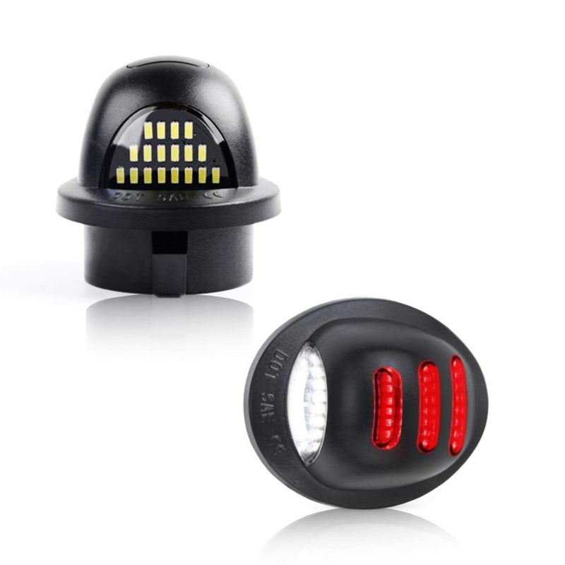 أفضل مجموعة أضواء لوحة الترخيص LED مع أنبوب نيون أحمر OLED متوافقة مع F150 F250 F350 F450 F550 سوبر ديوتي رينجر إكسبلورر برونكو إكسبيديشن بيك أب 6000K أبيض