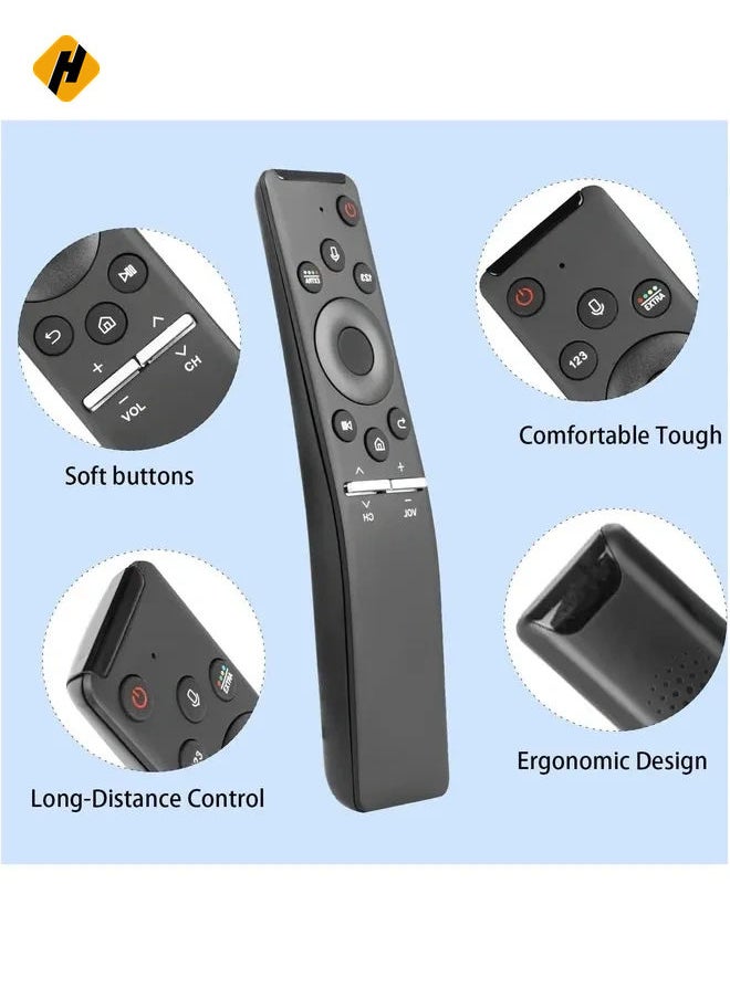 HuHa - BN59-01292A BN5901292A Remote Control Compatible with Samsung Smart TV RMCSPM1AP1 QN49Q6FAMF QN55Q7CAMF QN55Q65FMF QN55Q6FAMF QN55Q75FMF QN55Q7CAMFXZA Batteries Batteries with battery - Image 1