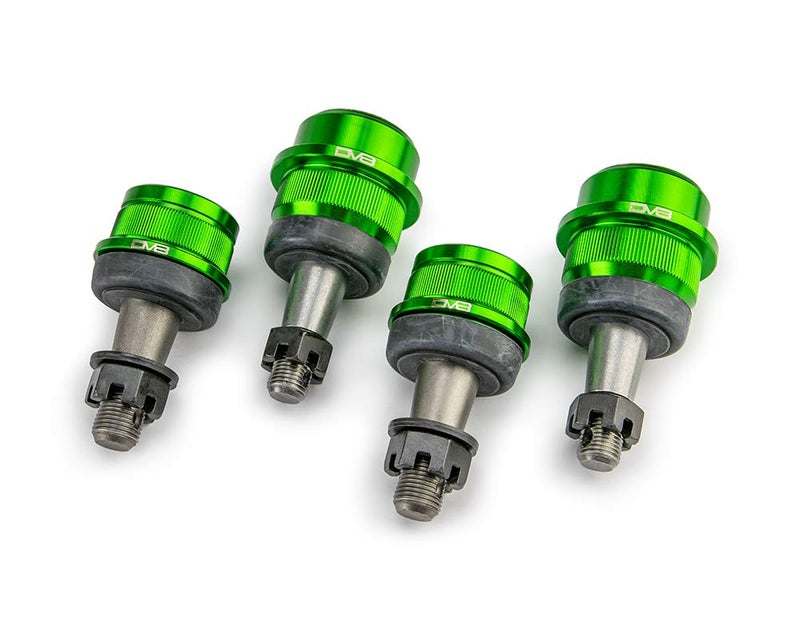 DV8 Offroad Upgraded Ball Joint Set for 20072018 Jeep Wrangler JK Fits Dana 30 or Dana 44 Axles Greaseable Fittings Grooved Housing Spines Includes 2 Upper Lower Ball Joints