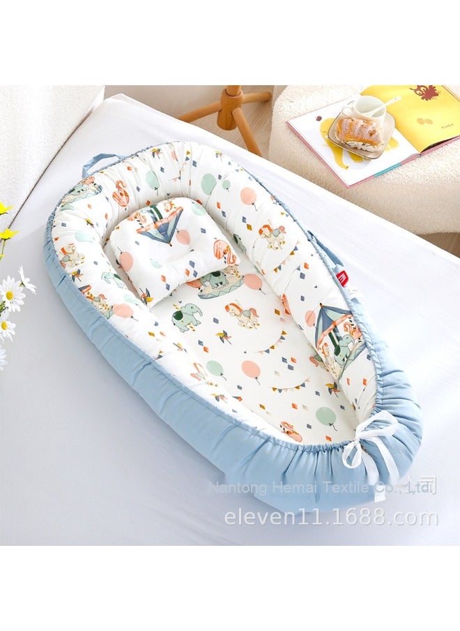 Generic Portable Pressure-Relief Baby Nest Bed - Removable and Washable Design 