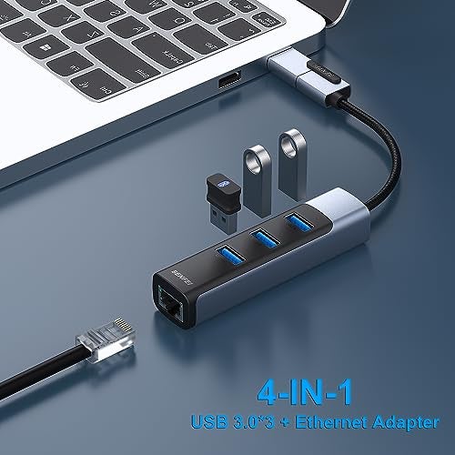 BENFEI 4in1 USBCUSB 30 to Ethernet Adapter with 3USB 30 Ports Compatible for iPhone 15 Series MacBook ProAir 20232022202120202019 and More - Image 3
