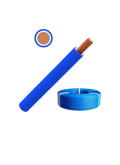 RR Multi Strand Pure Copper Single Core Flexible Cables | Trirated Electrolytic Conductor up to 105C Fire Resist Electric Panel Wire | BS6231 ISO9001 CE Compliant 100Y(90m) Roll (0.5mm, Blue)