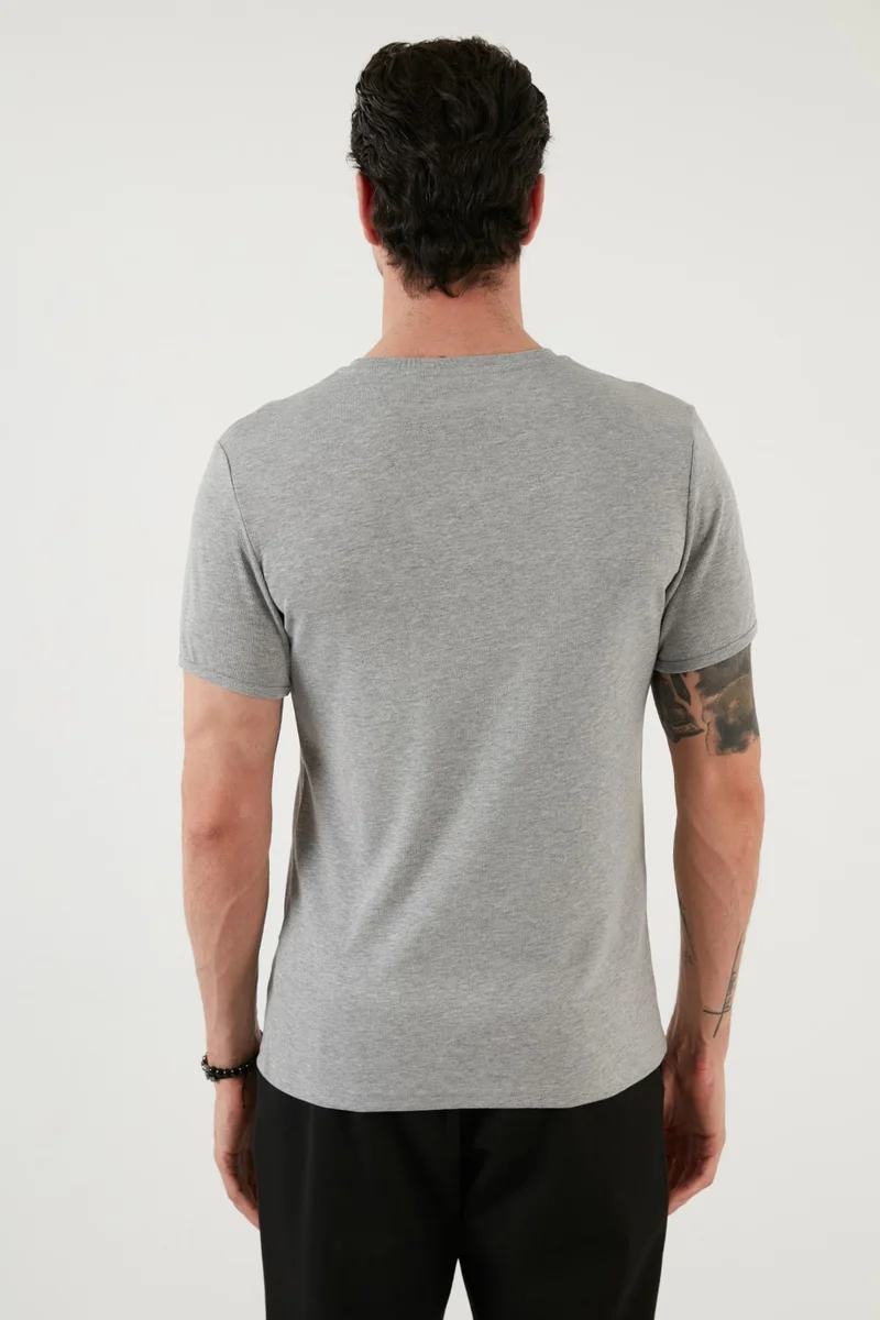 بوراتي 100% Cotton V-Neck Slim Fit T Shirt Men's T SHIRT 5902122