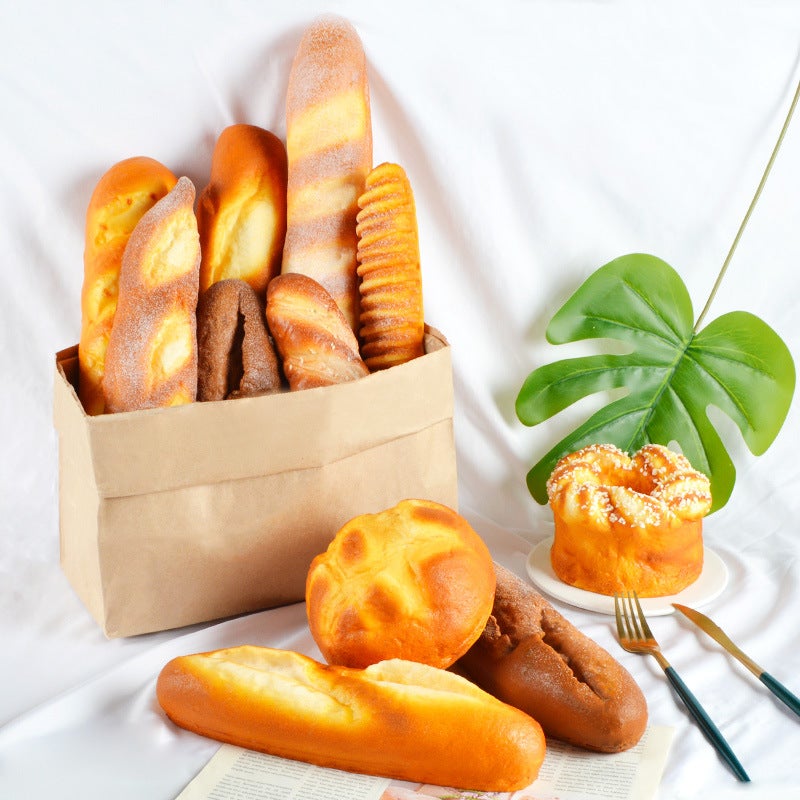 Pu Simulation Dessert Bread Model Fake Baguette Caterpillar Bread Decoration Props Model Room Window Decoration Ornaments - Image 2