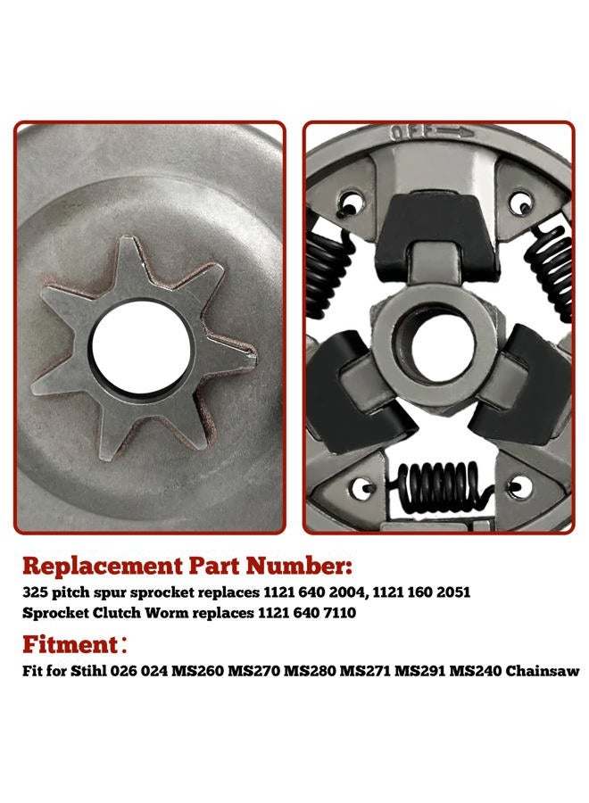 NewJ's Clutch Drum Sprocket Bearing Washer E-Clip Kit Fit for STIHL 026 024 MS260 MS240 MS270 MS280 MS271 MS291 Chainsaw - Image 4