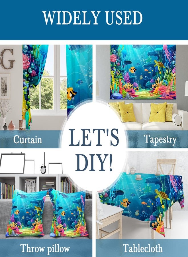موكسيكا خلفية موكسيكا تحت البحر، ديكورات حفلات بطابع المحيط، حورية البحر الصغيرة تحت البحر لحفلات استقبال المولود الجديد، خلفية تصوير لأعياد الميلاد، دعامة كشك الصور (أزرق، 7×5 أقدام (82×60 بوصة)) - Image 4
