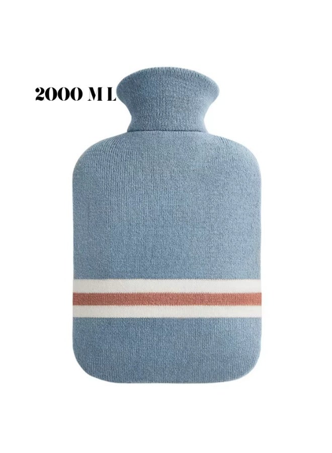Lifenpure™ Hot Water Bag 2 Liter with Knit Cover Blue - Image 3
