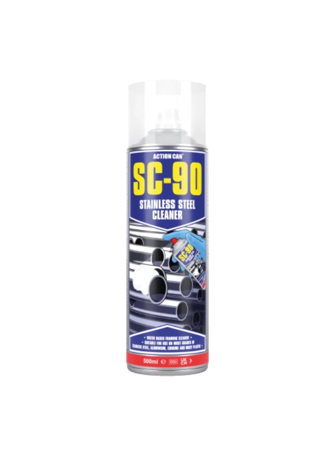®ACTION CAN SC-90_Stainless Steel Cleaner 500ML Foaming spray cleaner for stainless steel – cleans, protects, and polishes - Image 1