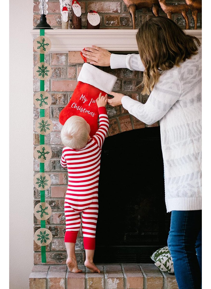 pearhead Pearhead My First Christmas Stocking Babys First Christmas Holiday Home Dcor Accessory Classic Stocking  - Image 3